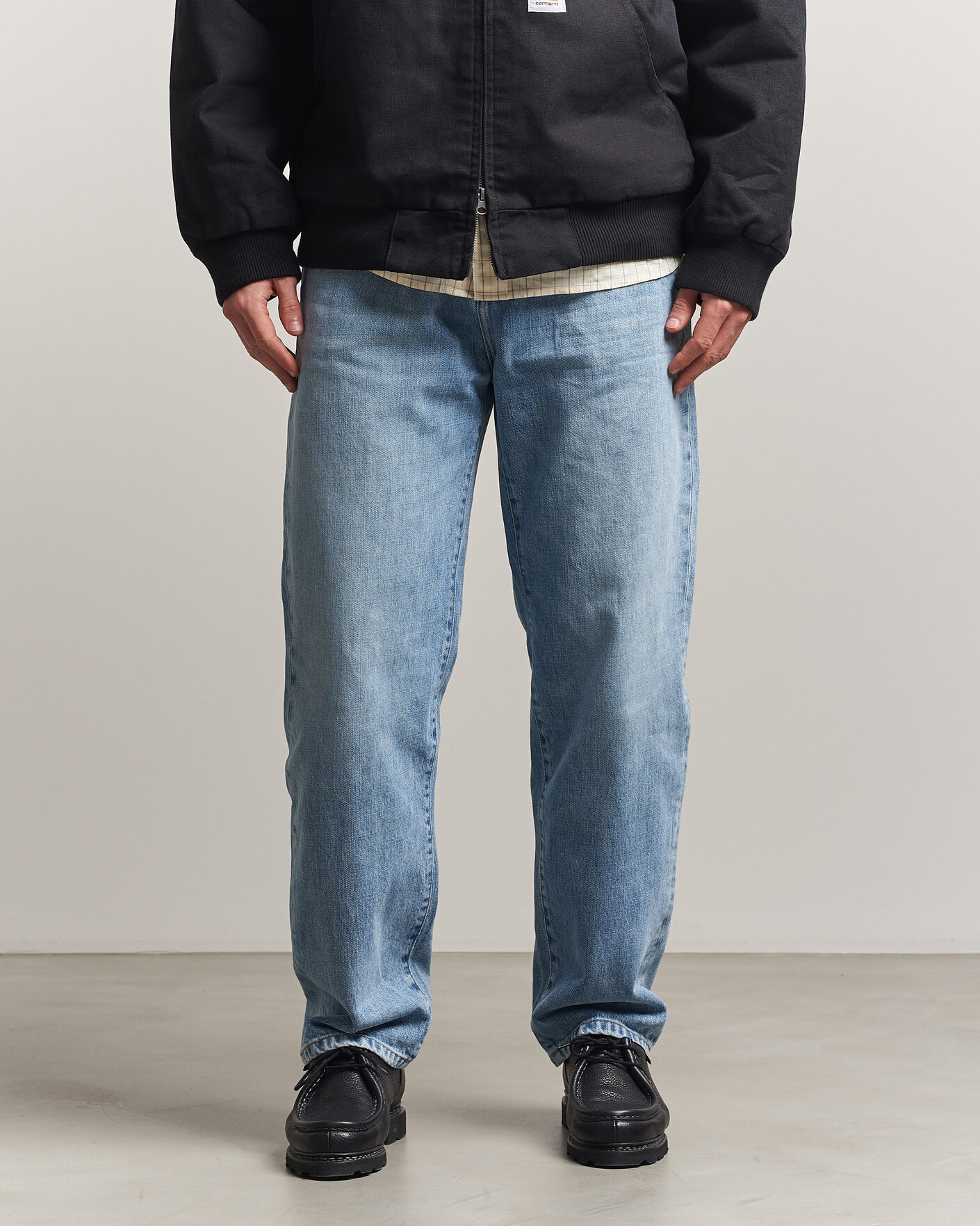 Herr | Skjortor | Carhartt WIP | Aaron Pant Smith Denim Burst Washed