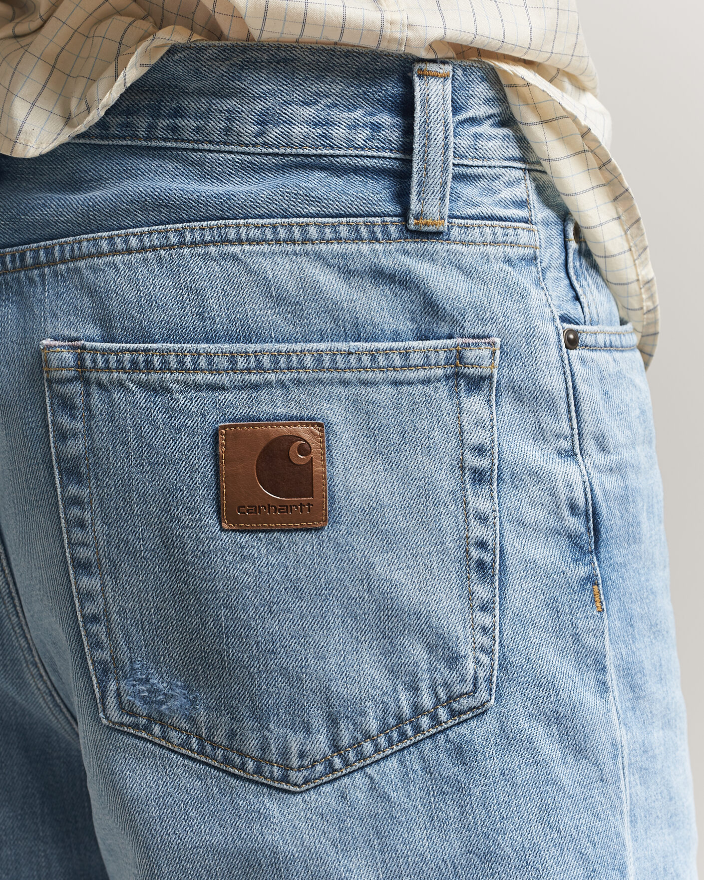 Herr | Skjortor | Carhartt WIP | Aaron Pant Smith Denim Burst Washed