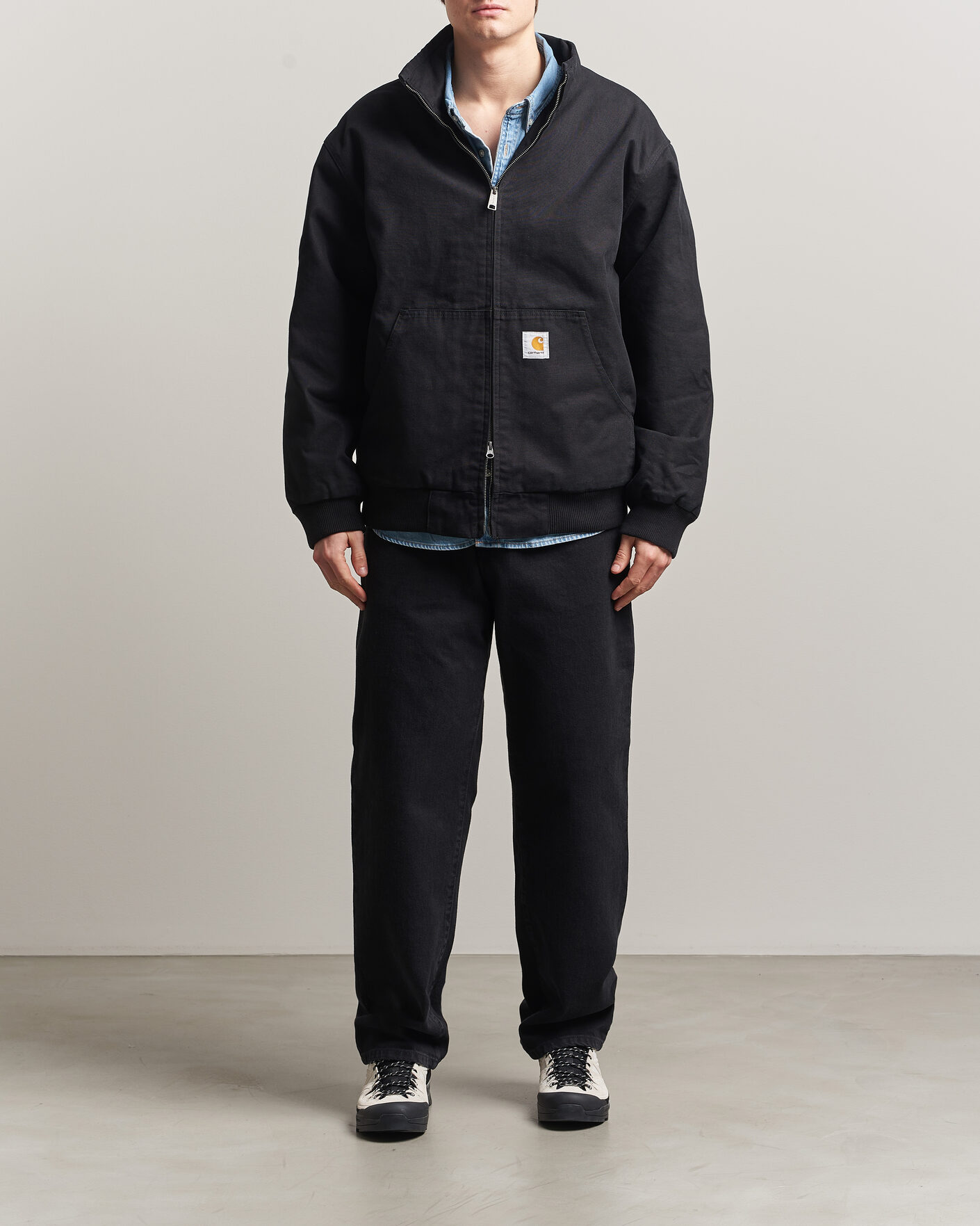 Herr | Skjortor | Carhartt WIP | Aaron Pant Smith Denim Grey Stone Wash
