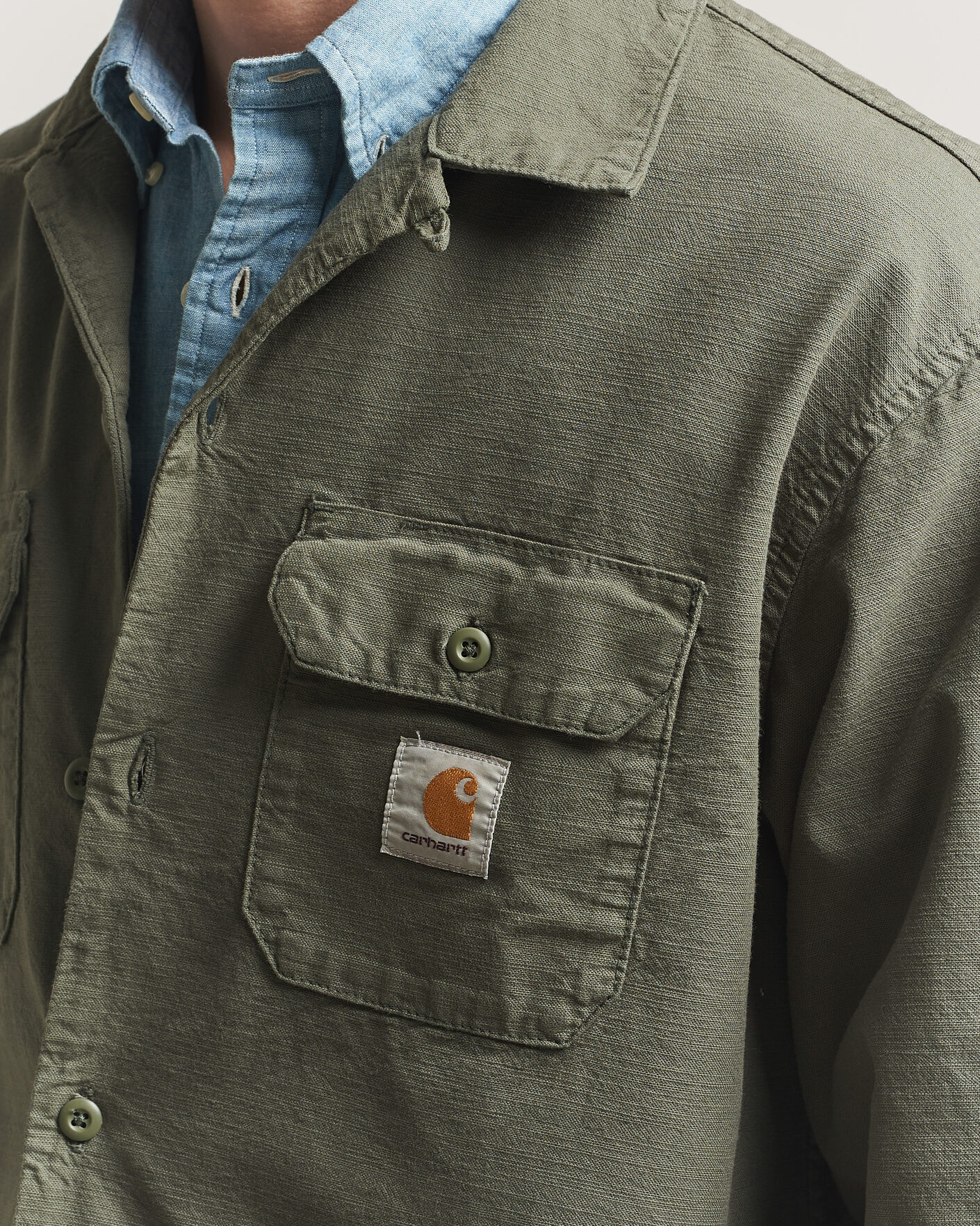 Herr | Skjortor | Carhartt WIP | Kelsey Long Sleeve Shirt Leaf