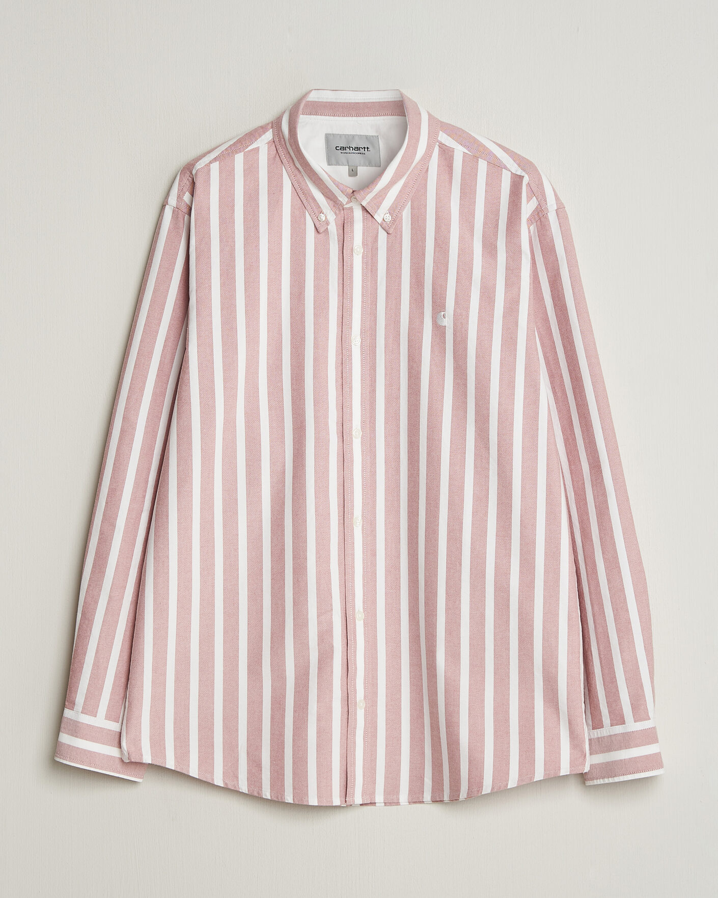 Herr | Skjortor | Carhartt WIP | Deven Striped Oxford Shirt Oxide Red
