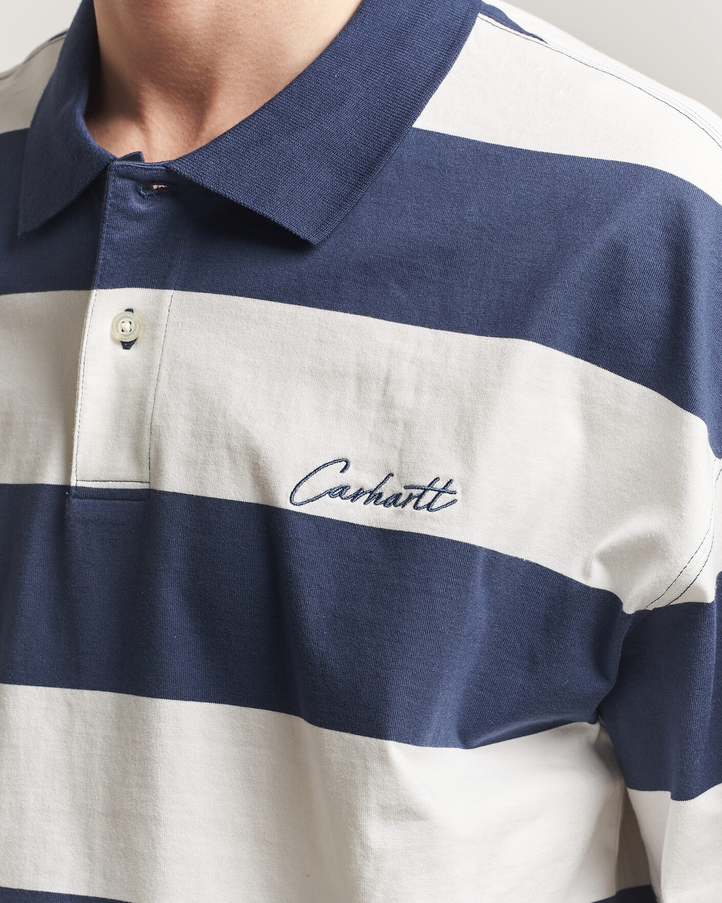 Herr | Pikéer | Carhartt WIP | Delrey Polo Blue Stripe