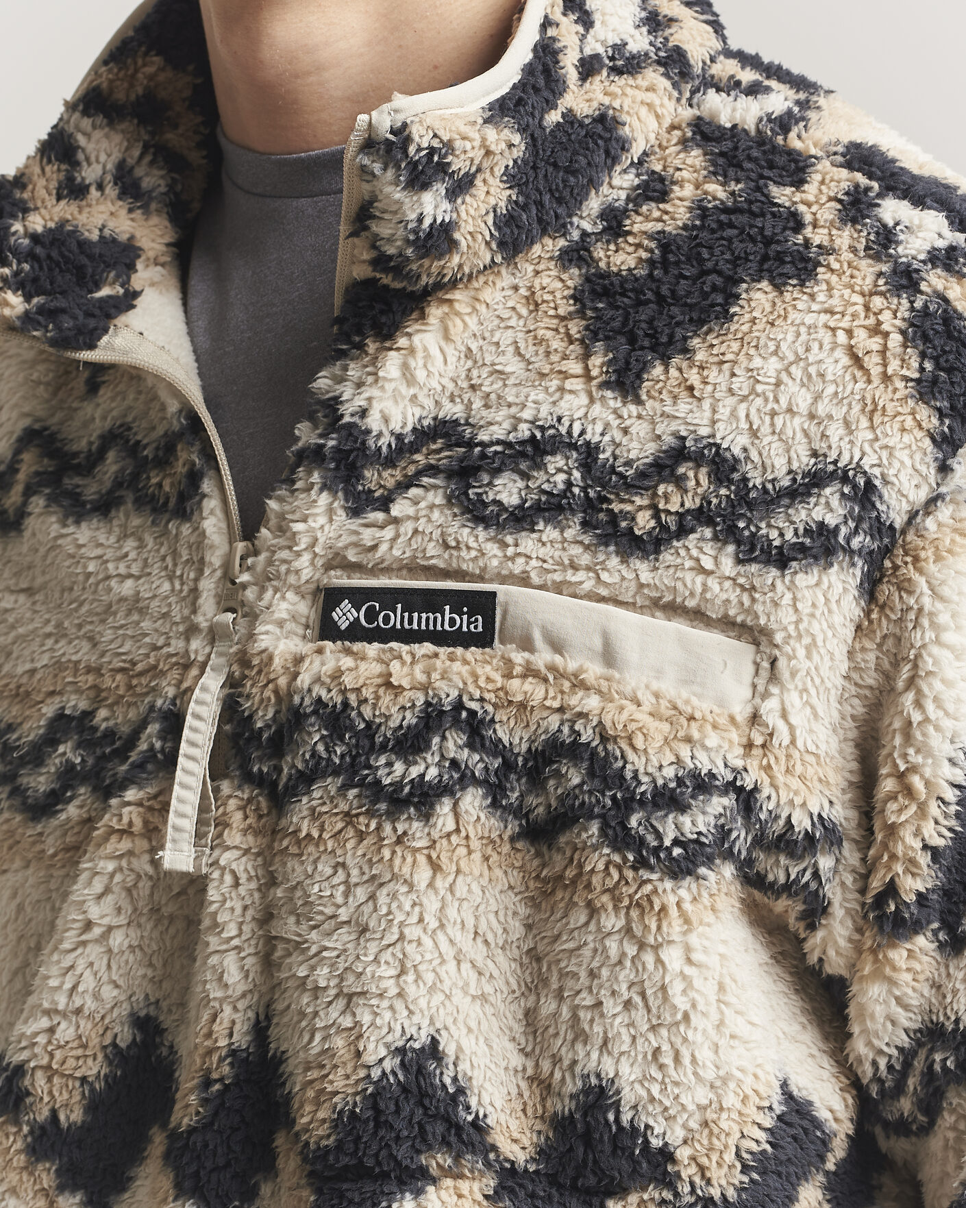 Herr | Tröjor | Columbia | Rugged Ridge High Pile Half Zip Dark Stone Knitknot