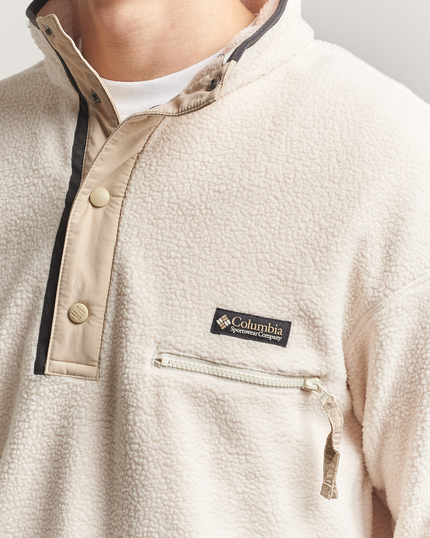 Herr | Tröjor | Columbia | Helvetia II Half Snap Fleece Chalk