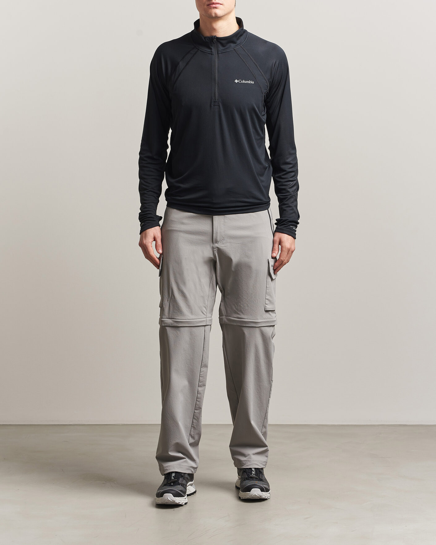 Herr | T-Shirts | Columbia | Stealth Spring Half-Zip T-Shirt Black