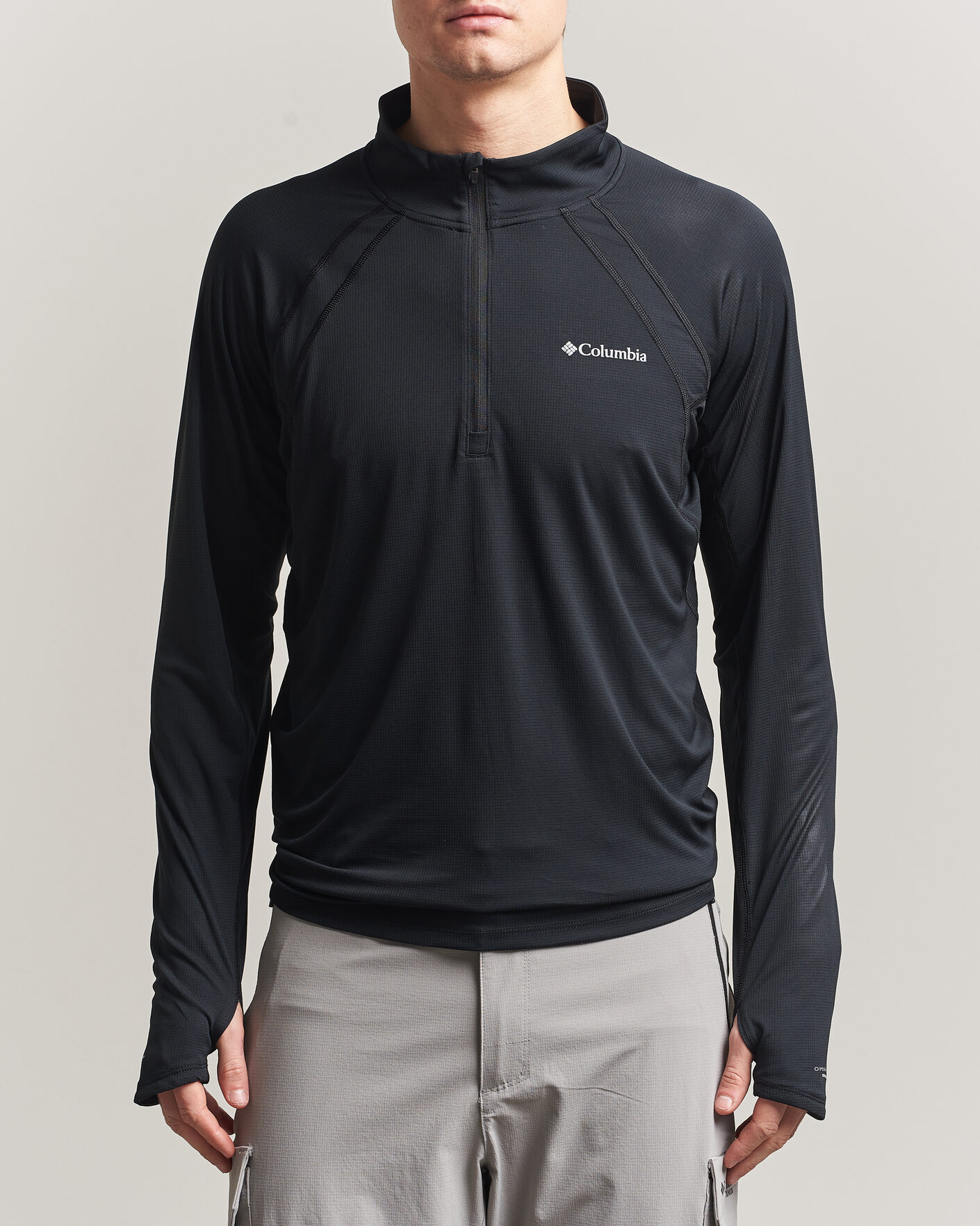 Herr | T-Shirts | Columbia | Stealth Spring Half-Zip T-Shirt Black