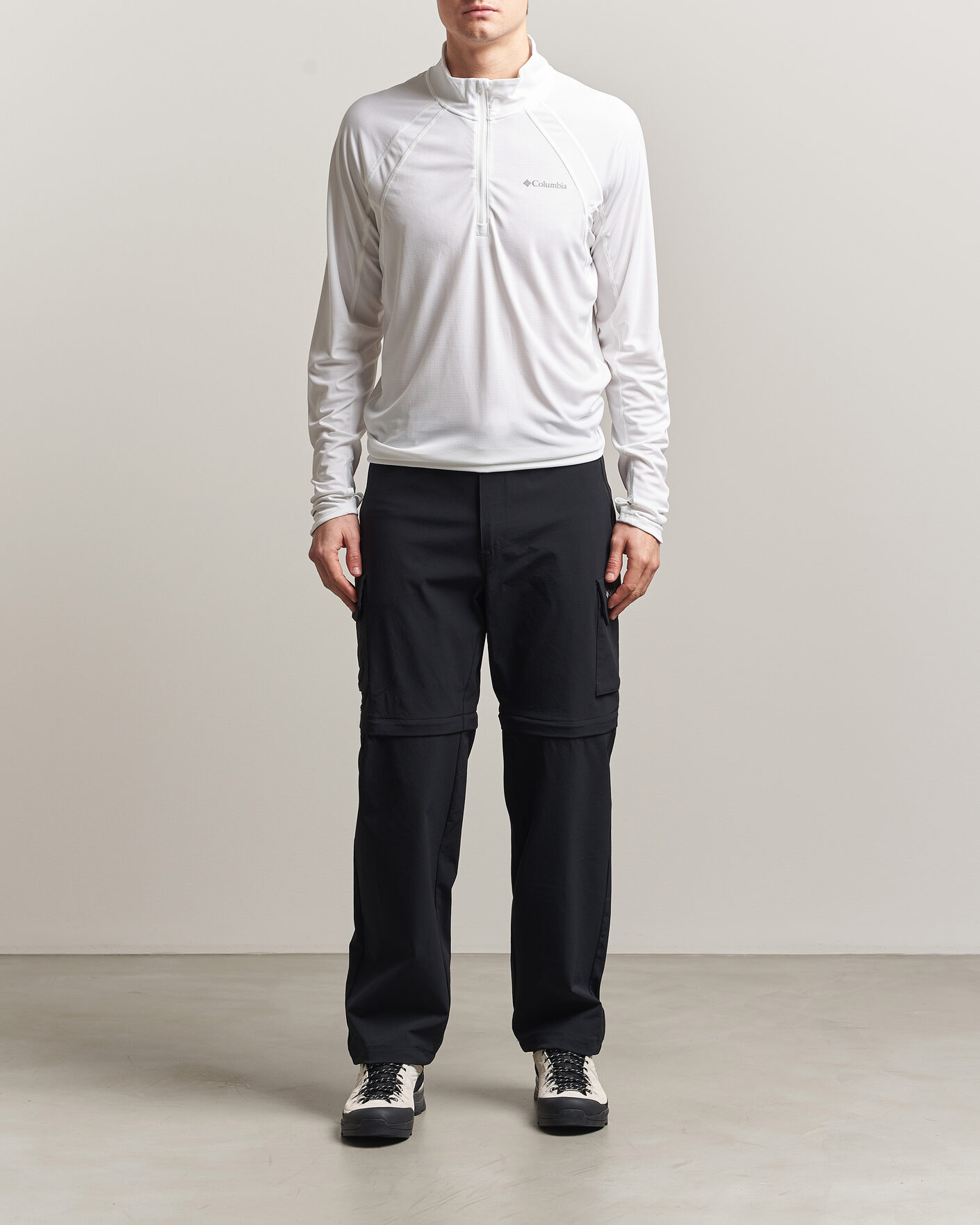 Herr | T-Shirts | Columbia | Stealth Spring Half-Zip T-Shirt White
