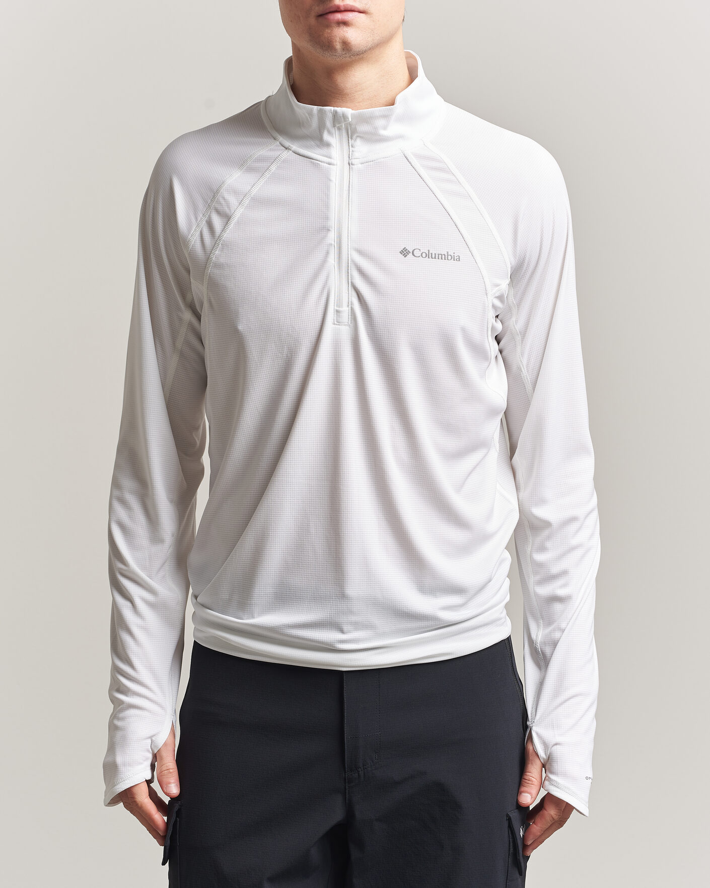 Herr | T-Shirts | Columbia | Stealth Spring Half-Zip T-Shirt White