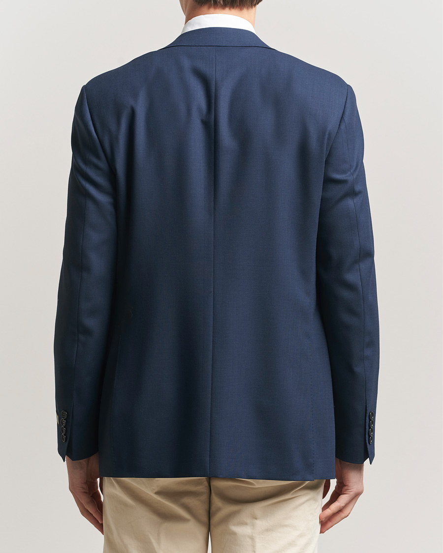 Herr | Kavajer | Canali | Travel Wool Blazer Dark Blue