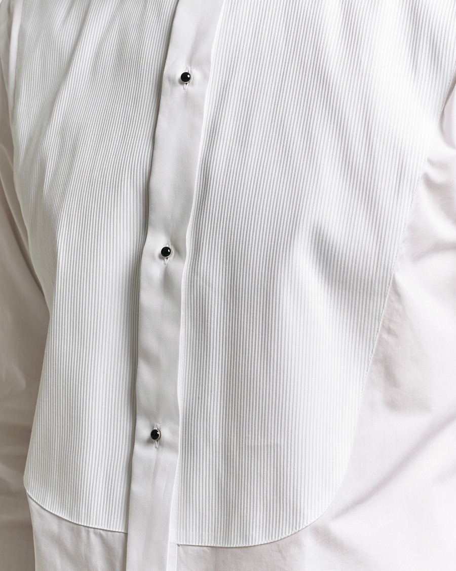 Herr | Skjortor | Canali | Classic Black Studs Tuxedo Shirt White