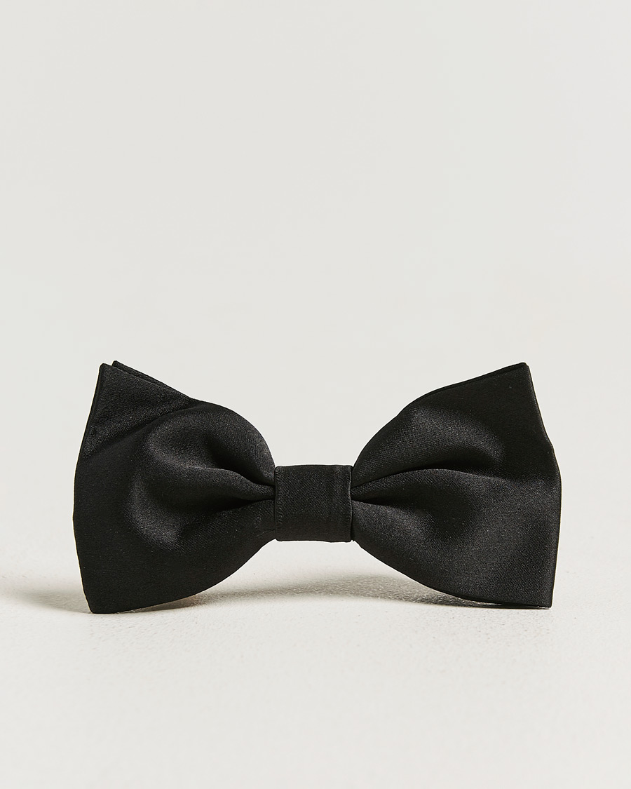 Herr | Flugor | Canali | Silk Bow Tie Black