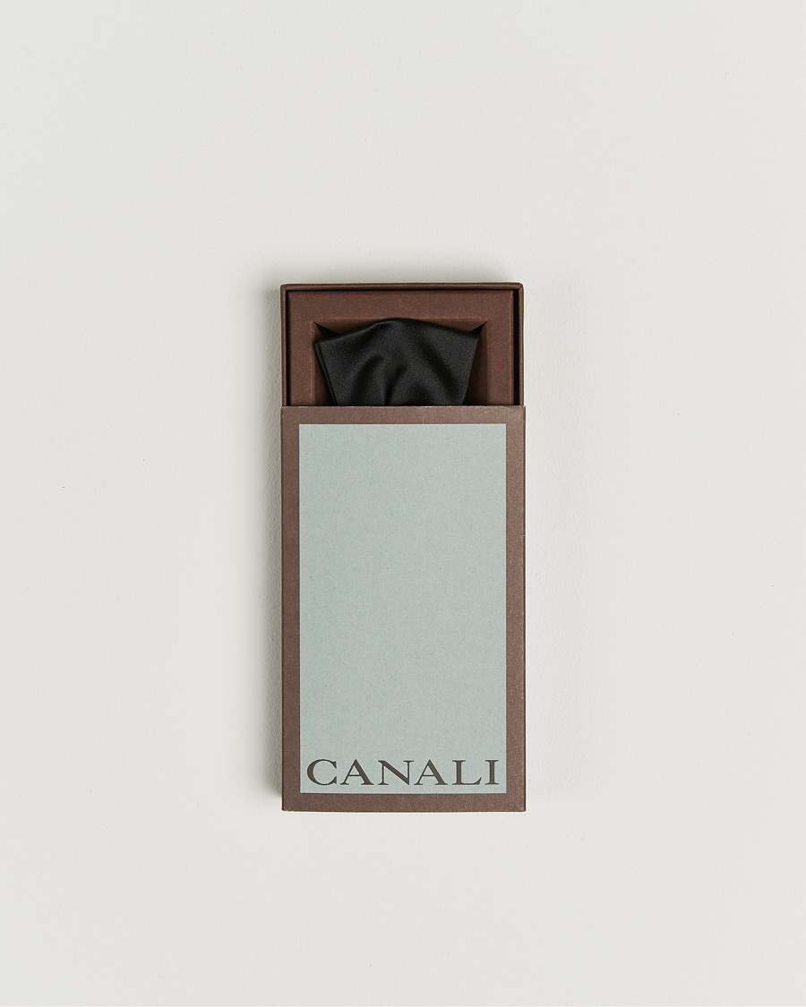 Herr | Flugor | Canali | Silk Bow Tie Black