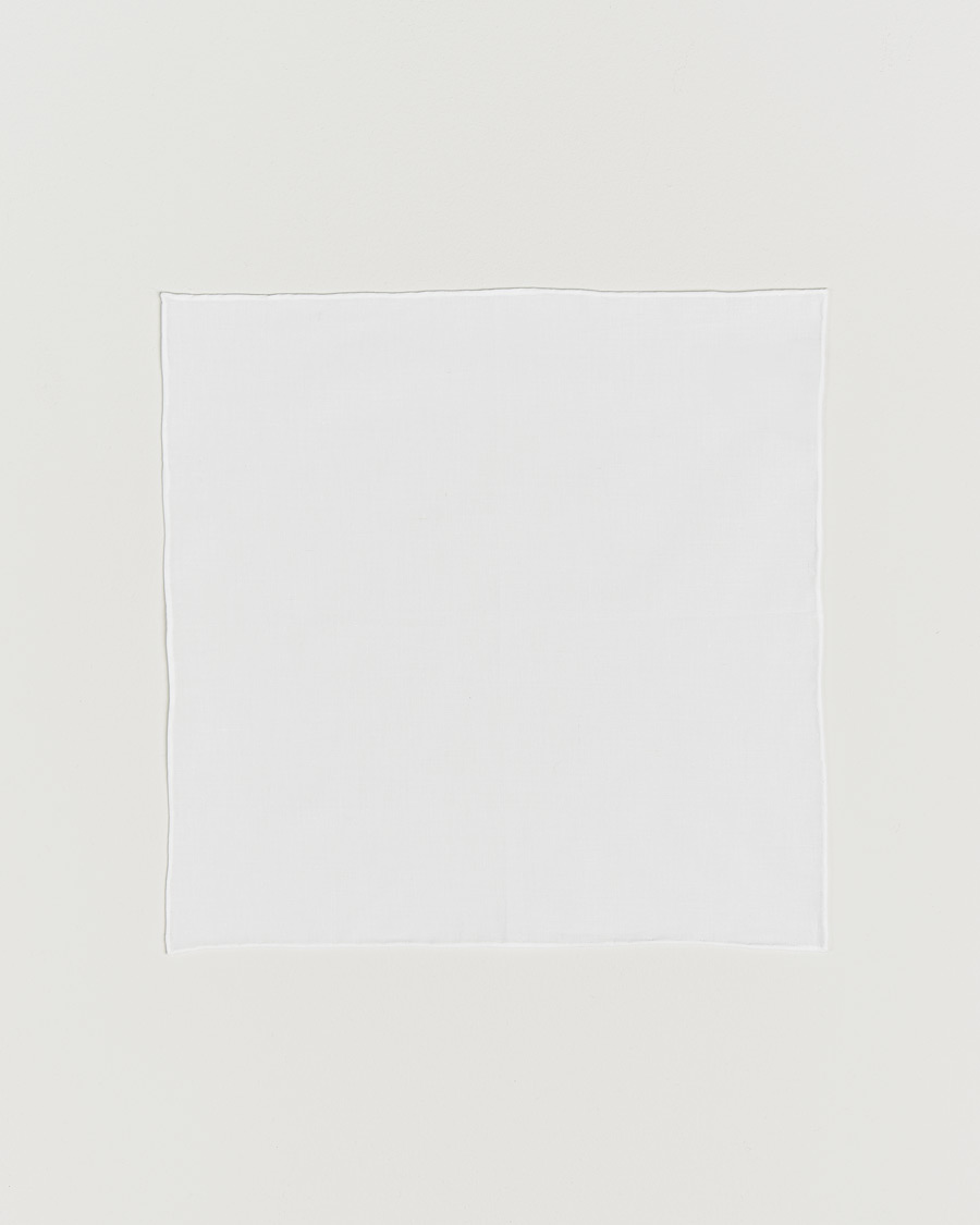 Herr | Näsdukar | Canali | Pocket Square White