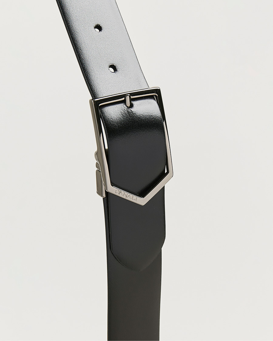 Herr | Bälten | Canali | Reversible Leather Belt Black/Brown