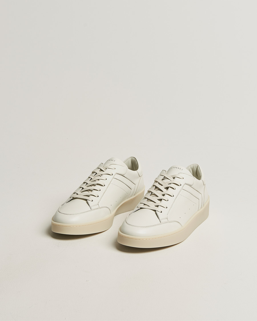 Herr | Sneakers | Canali | Plain Sneaker White