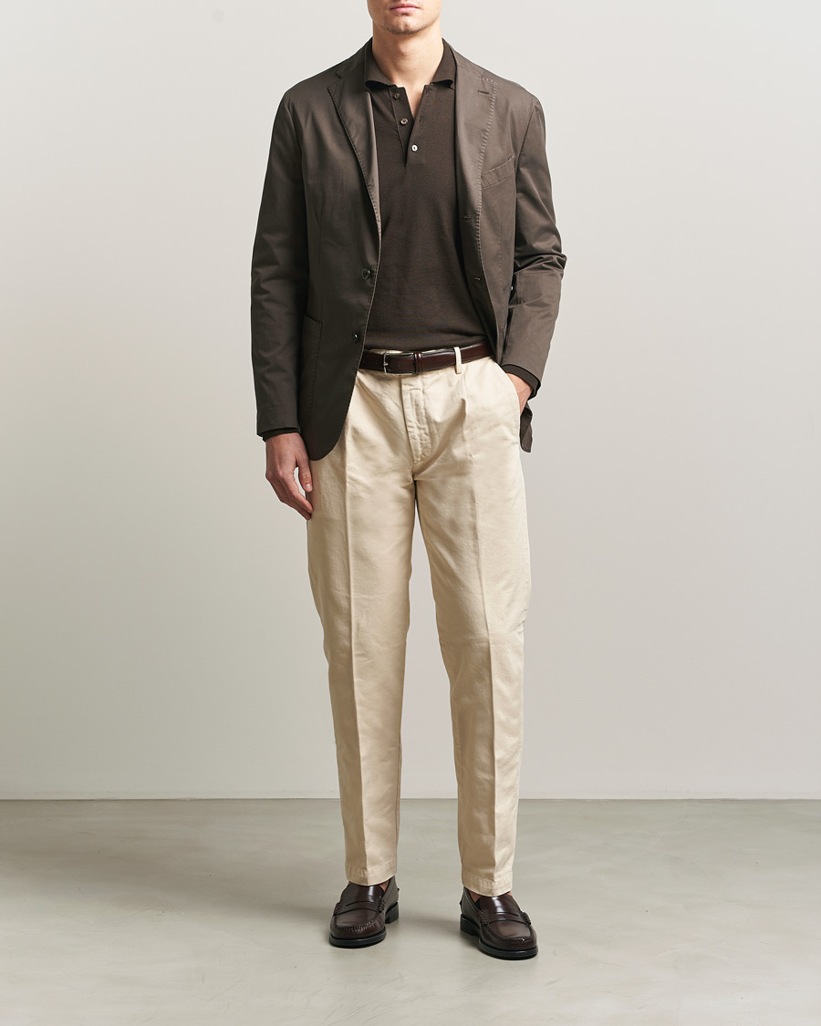 Herr | Kavajer | Boglioli | K Jacket Supima Cotton Blazer Dark Brown