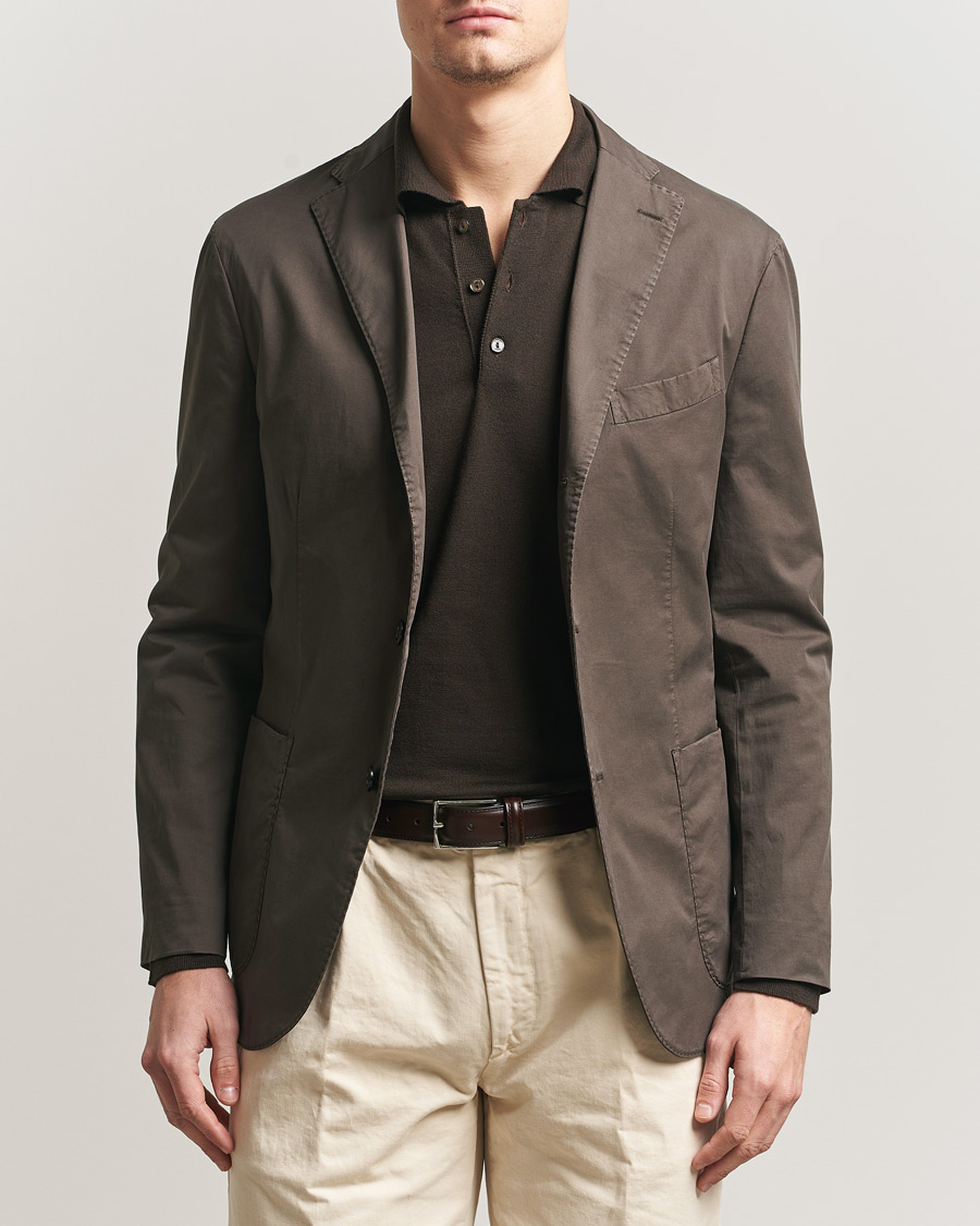 Herr | Kavajer | Boglioli | K Jacket Supima Cotton Blazer Dark Brown