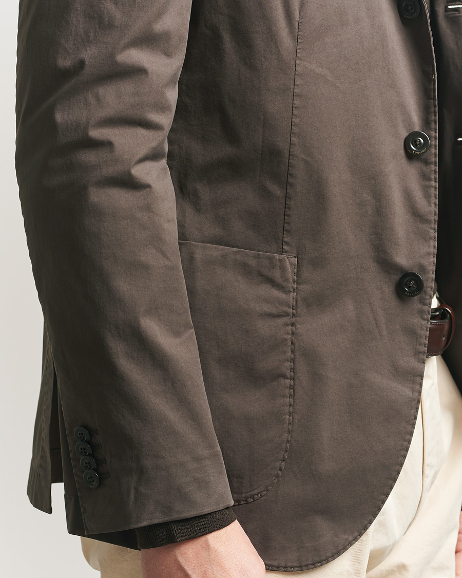Herr | Kavajer | Boglioli | K Jacket Supima Cotton Blazer Dark Brown