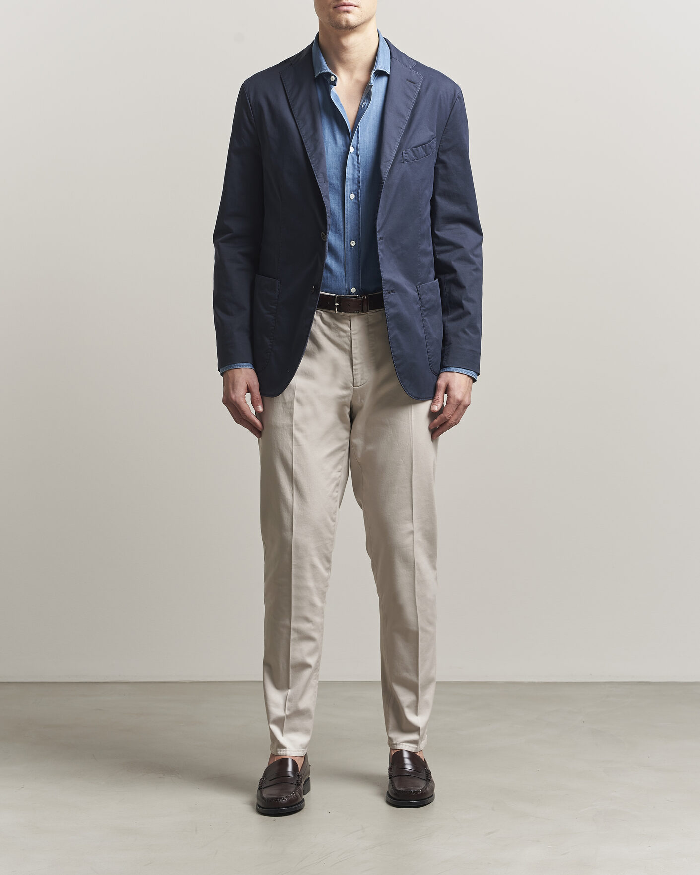 Herr | Kavajer | Boglioli | K Jacket Supima Cotton Blazer Navy