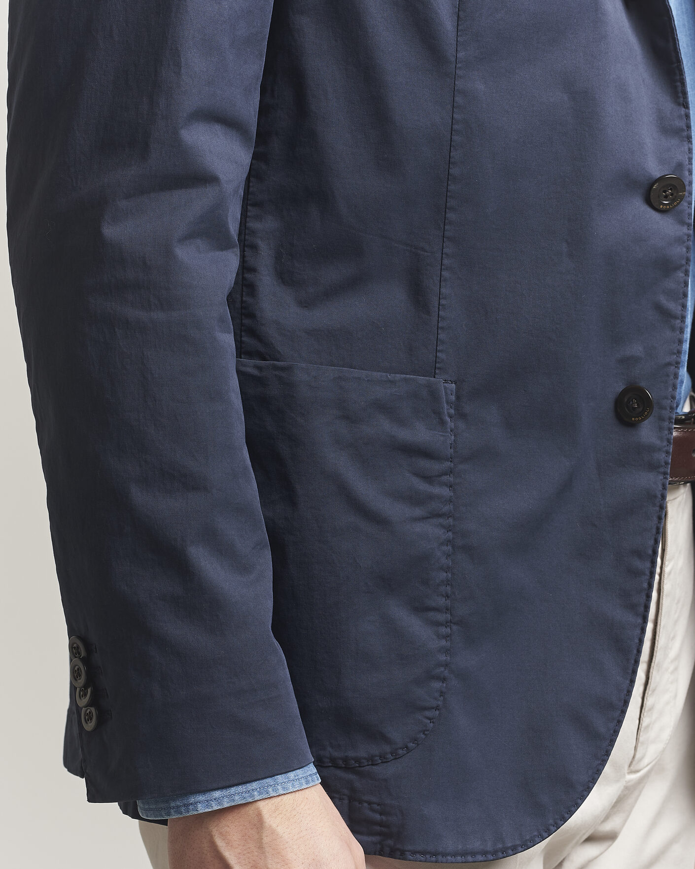 Herr | Kavajer | Boglioli | K Jacket Supima Cotton Blazer Navy
