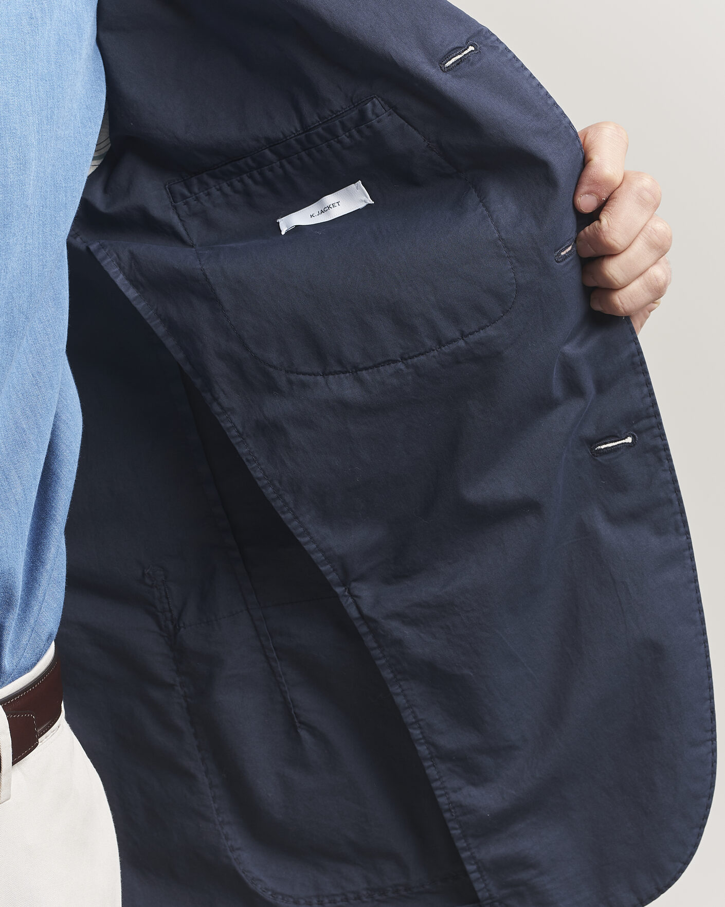 Herr | Kavajer | Boglioli | K Jacket Supima Cotton Blazer Navy