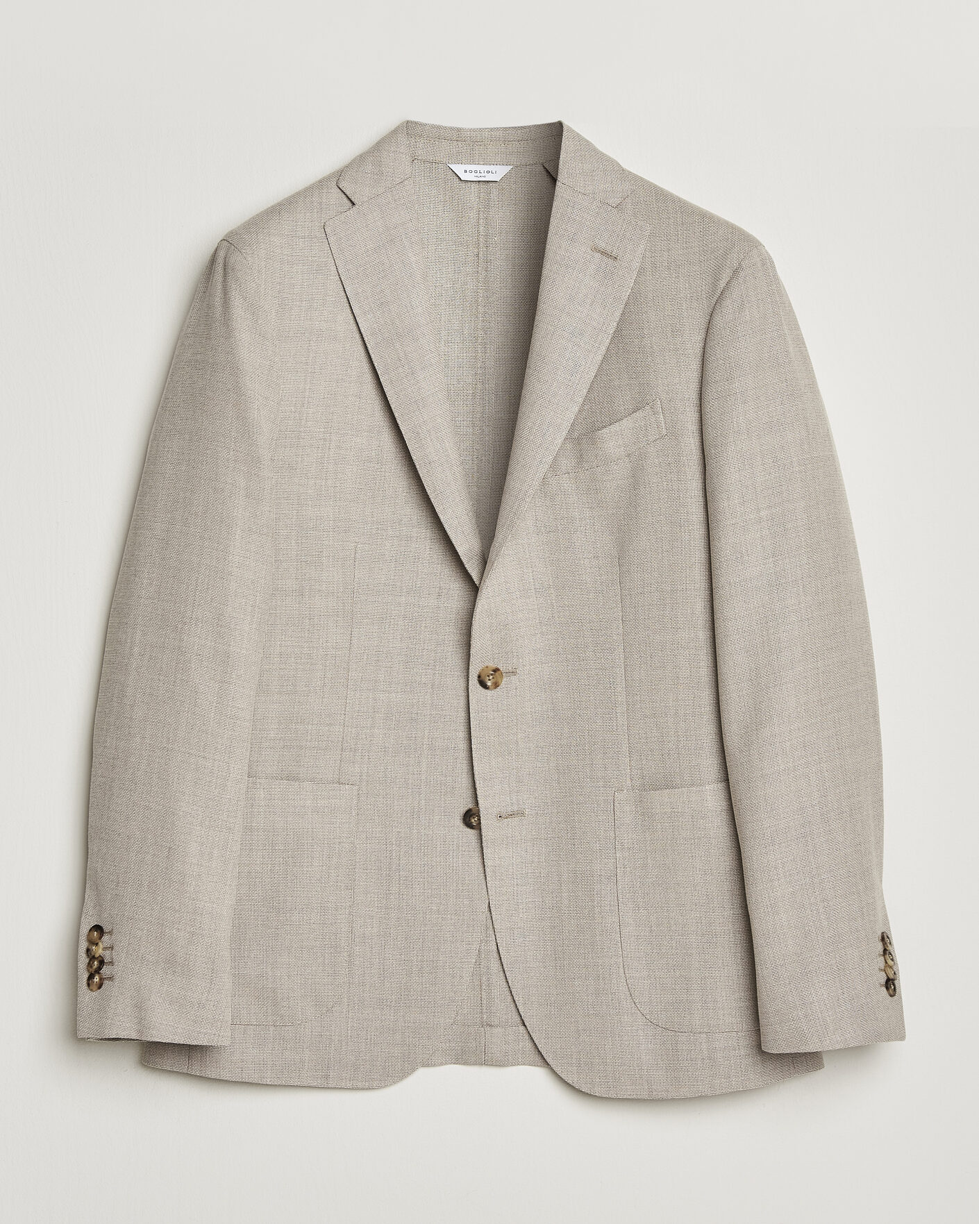 Herr | Kavajer | Boglioli | K Jacket Wool Hopsack Blazer Light Beige