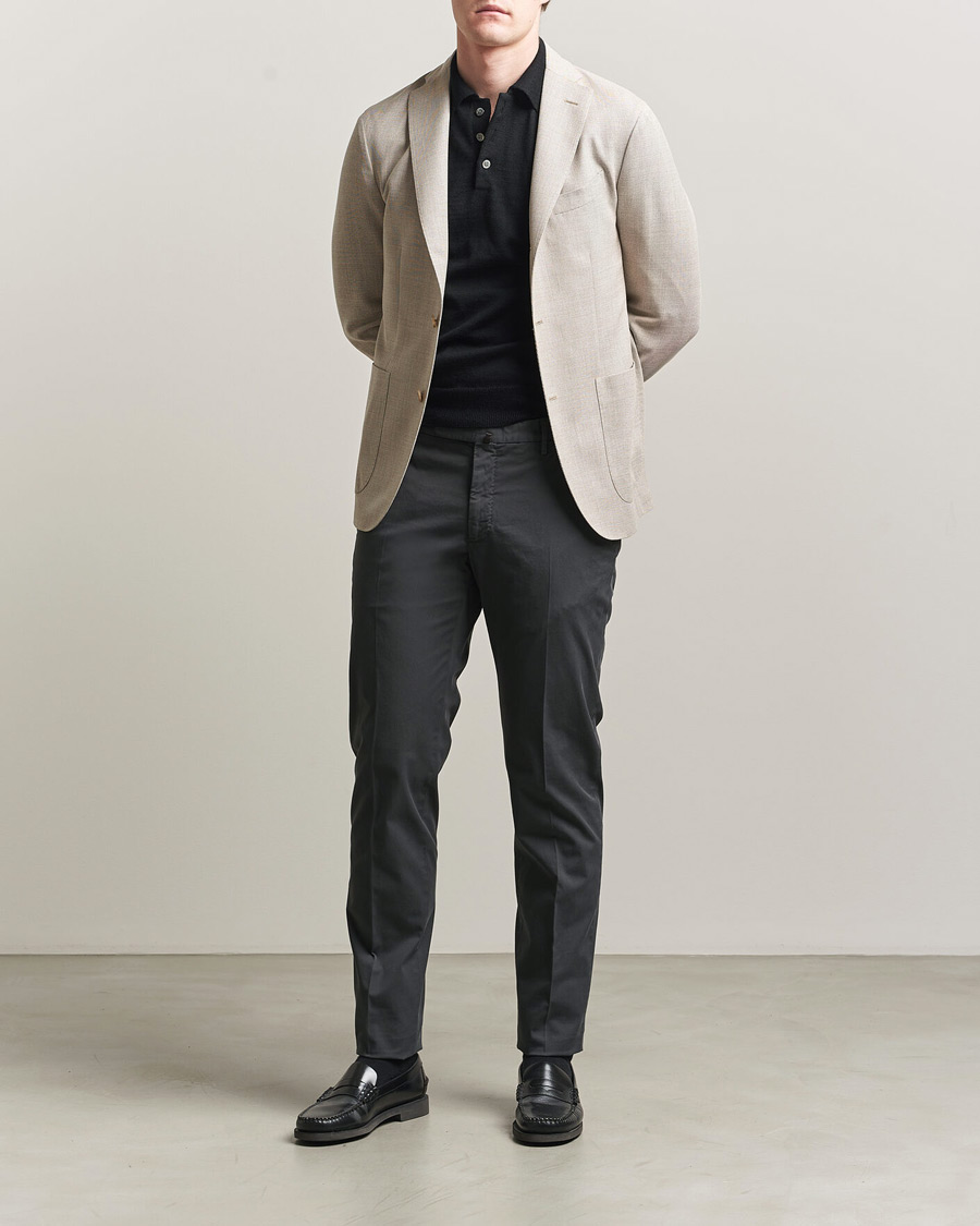 Herr | Kavajer | Boglioli | K Jacket Wool Hopsack Blazer Light Beige
