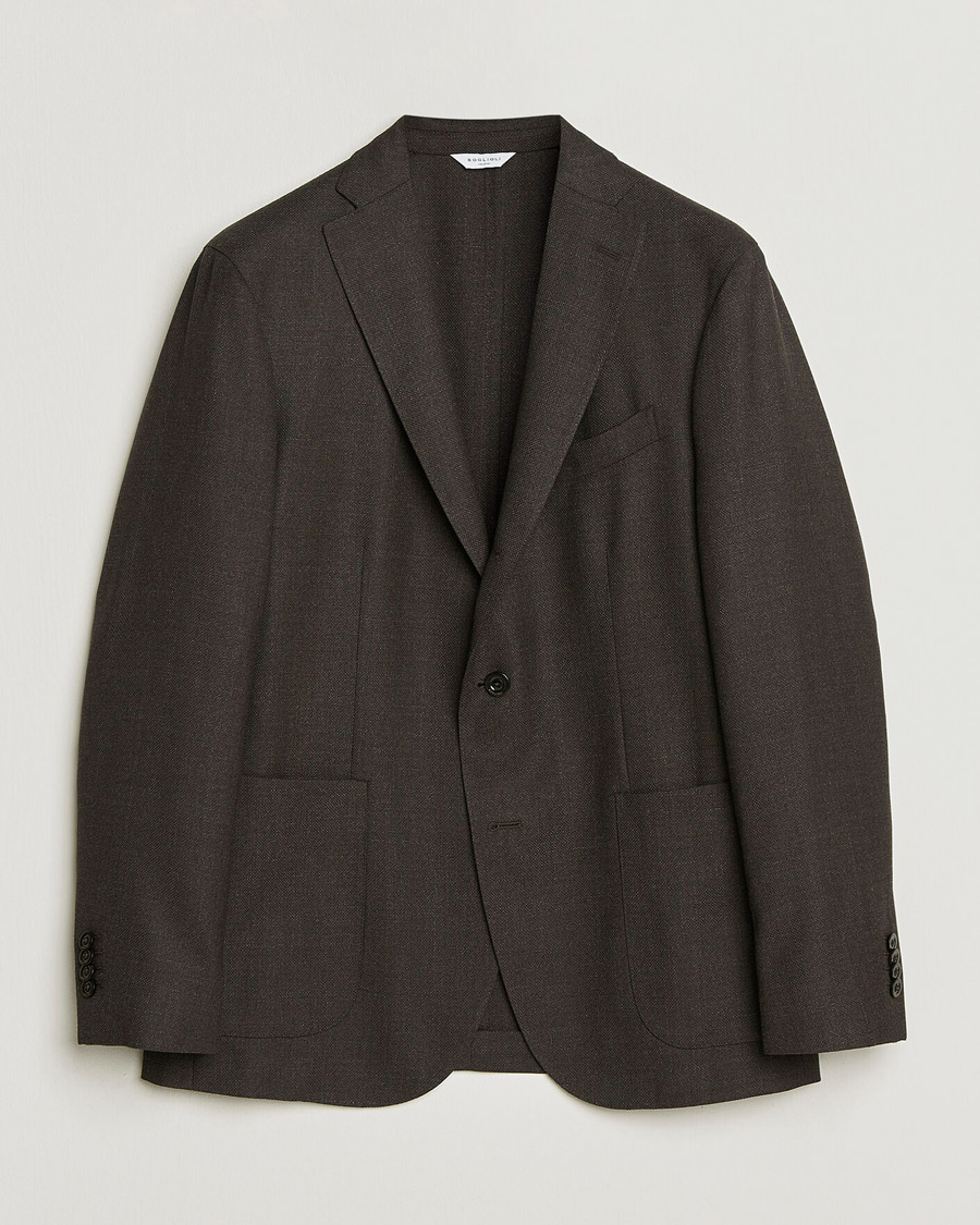 Herr | Kavajer | Boglioli | K Jacket Wool Hopsack Blazer Dark Brown