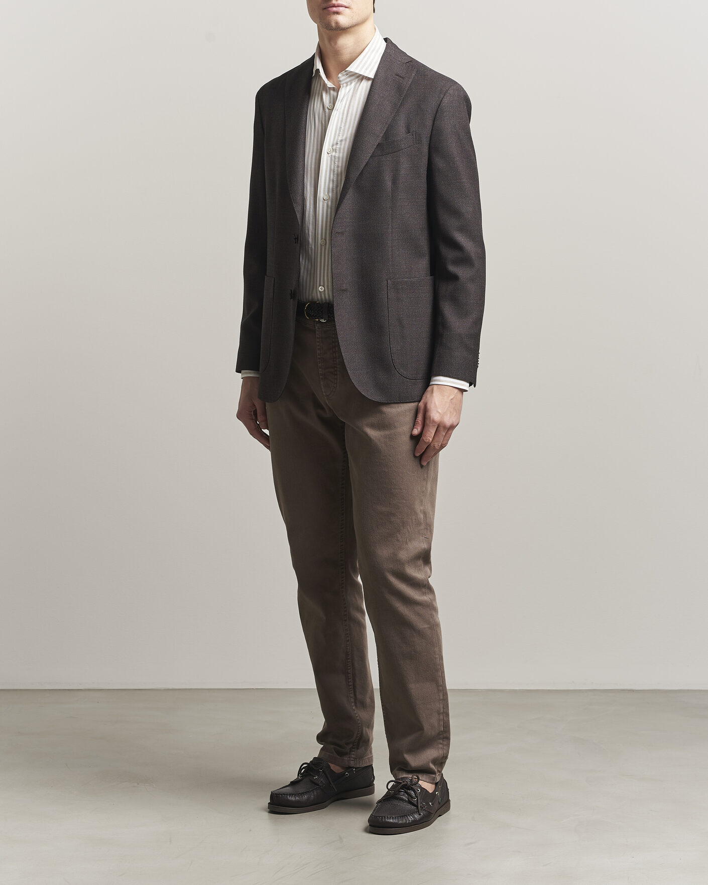 Herr | Kavajer | Boglioli | K Jacket Wool Hopsack Blazer Dark Brown