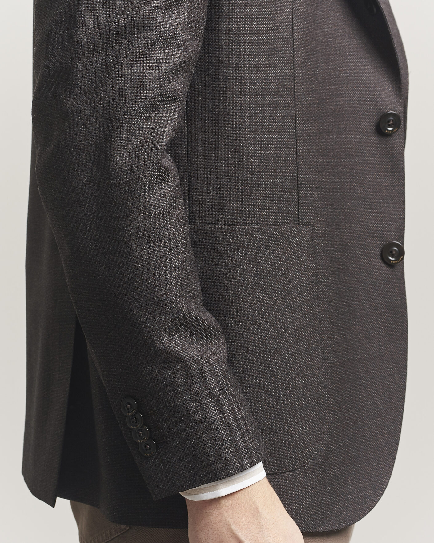 Herr | Kavajer | Boglioli | K Jacket Wool Hopsack Blazer Dark Brown