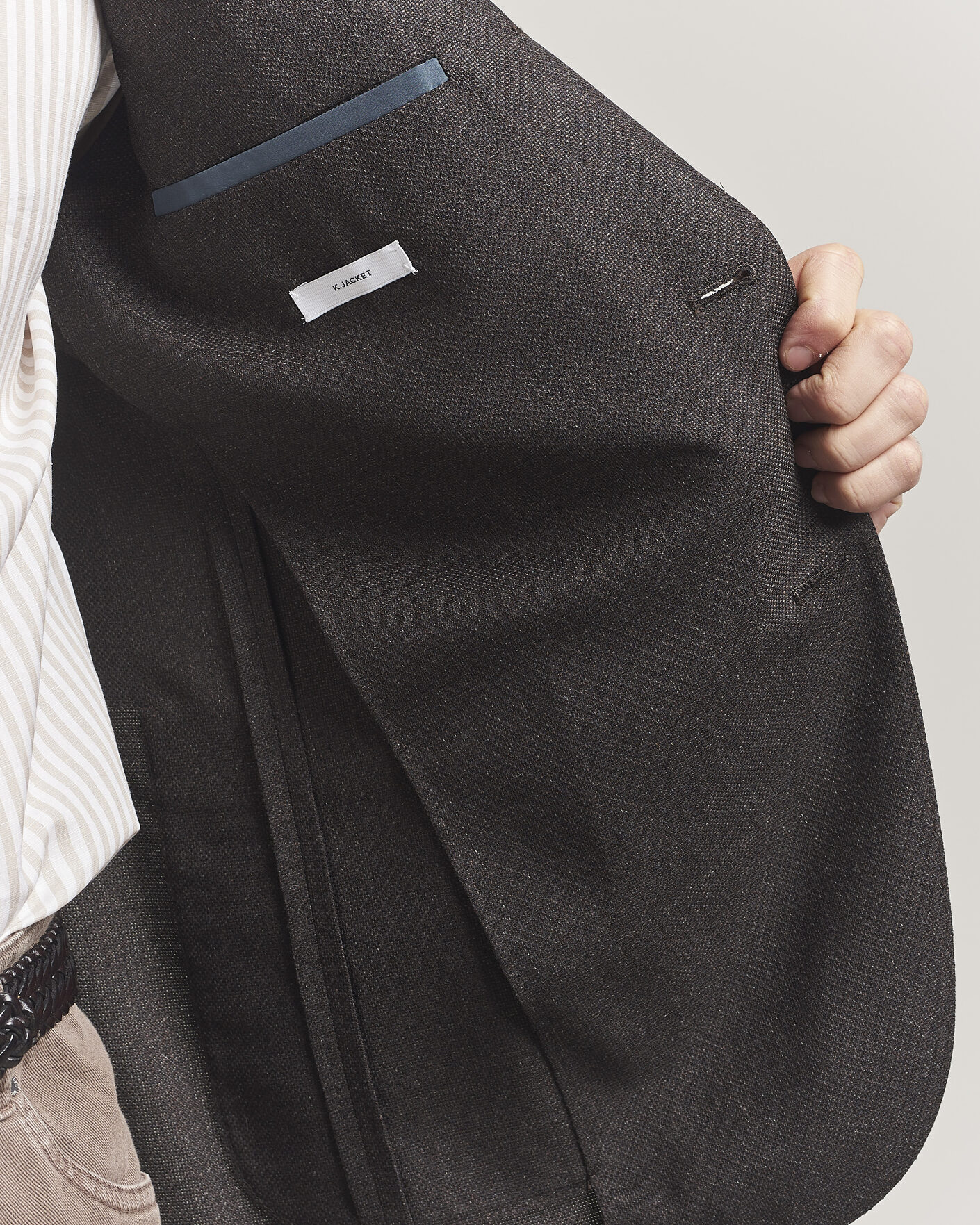 Herr | Kavajer | Boglioli | K Jacket Wool Hopsack Blazer Dark Brown