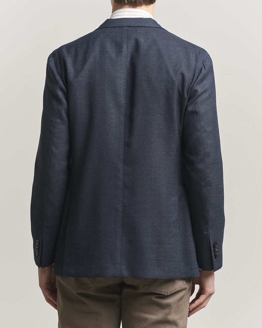 Herr | Kavajer | Boglioli | K Jacket Wool Hopsack Blazer Dark Blue