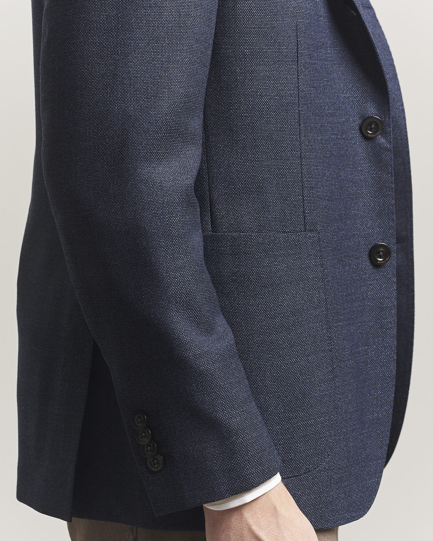 Herr | Kavajer | Boglioli | K Jacket Wool Hopsack Blazer Dark Blue