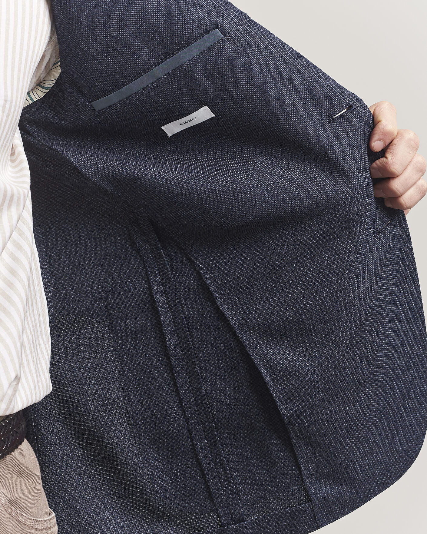 Herr | Kavajer | Boglioli | K Jacket Wool Hopsack Blazer Dark Blue