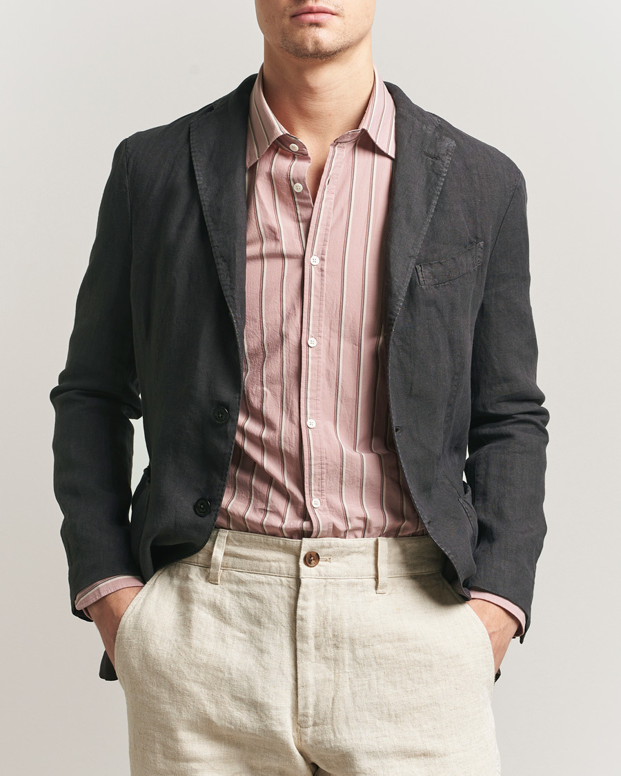 Herr | Kavajer | Boglioli | K Jacket Linen Blazer Dark Brown