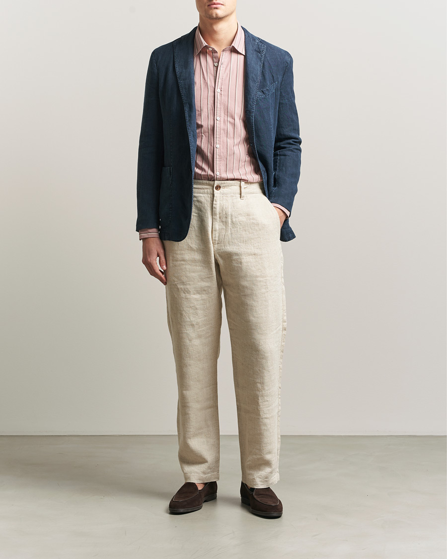 Herr | Kavajer | Boglioli | K Jacket Linen Blazer Navy