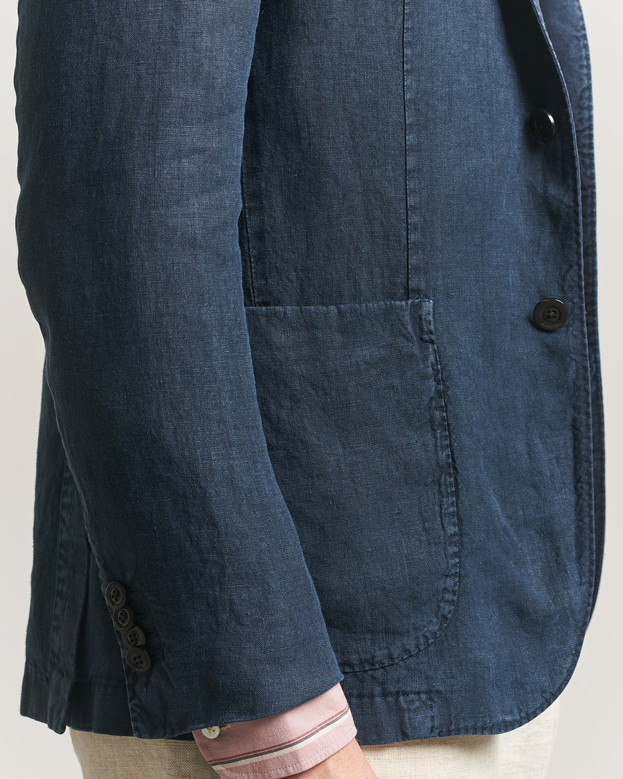 Herr | Kavajer | Boglioli | K Jacket Linen Blazer Navy