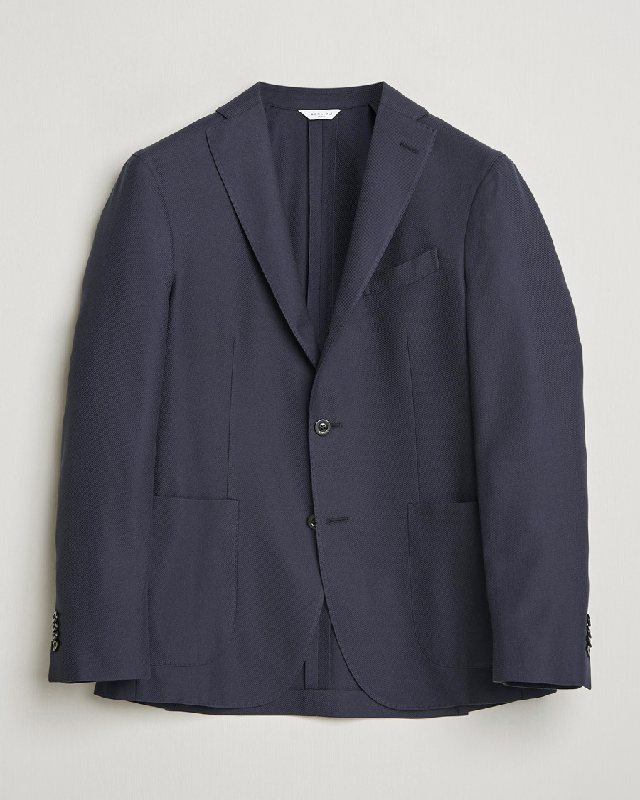 Herr | Kavajer | Boglioli | K Jacket Loro Piana Cotton/Cashmere Blazer Navy