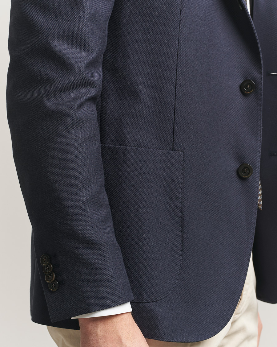 Herr | Kavajer | Boglioli | K Jacket Loro Piana Cotton/Cashmere Blazer Navy