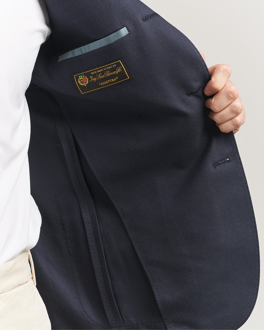 Herr | Kavajer | Boglioli | K Jacket Loro Piana Cotton/Cashmere Blazer Navy