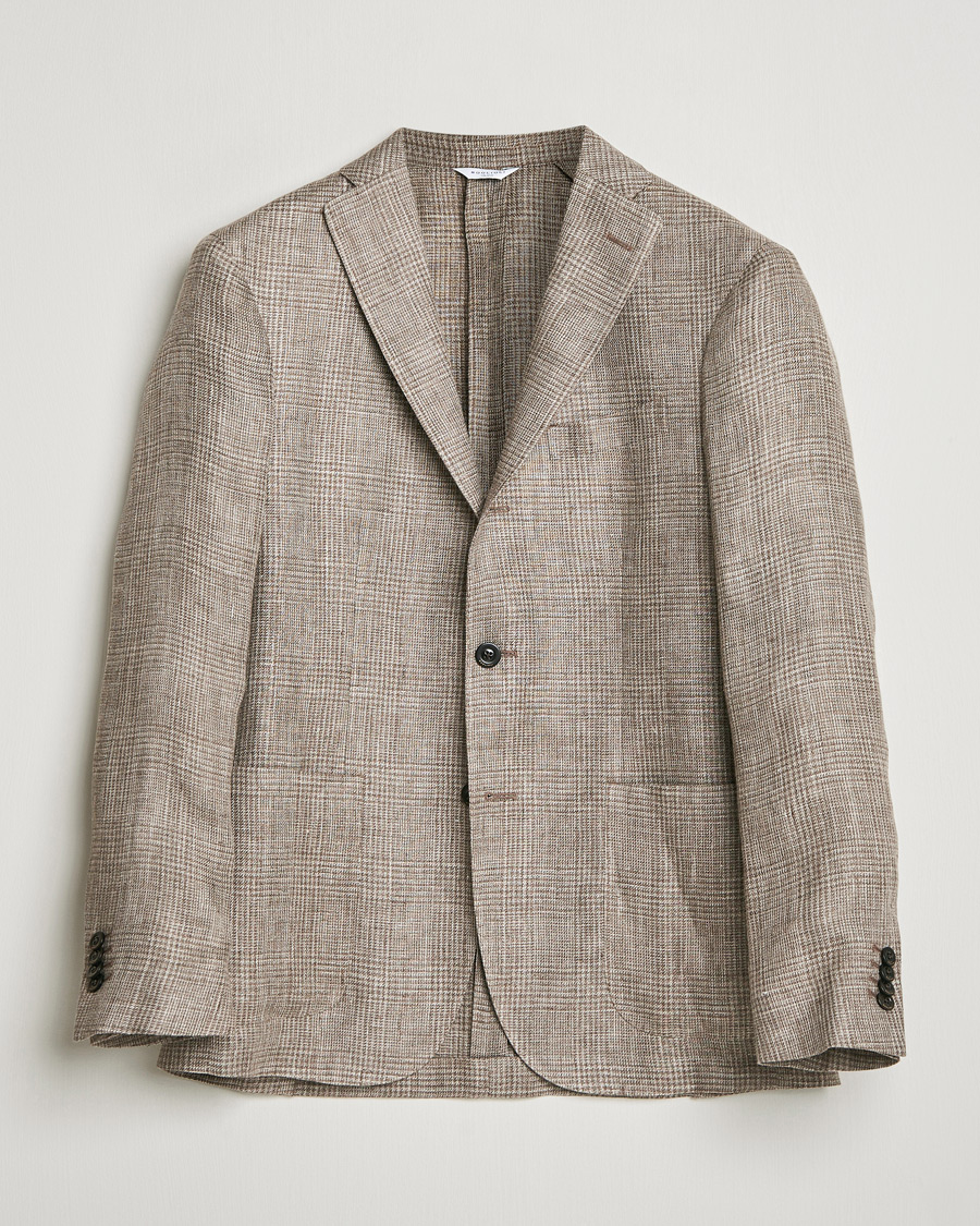 Herr | Kavajer | Boglioli | K Jacket Prince Of Wales Blazer Taupe
