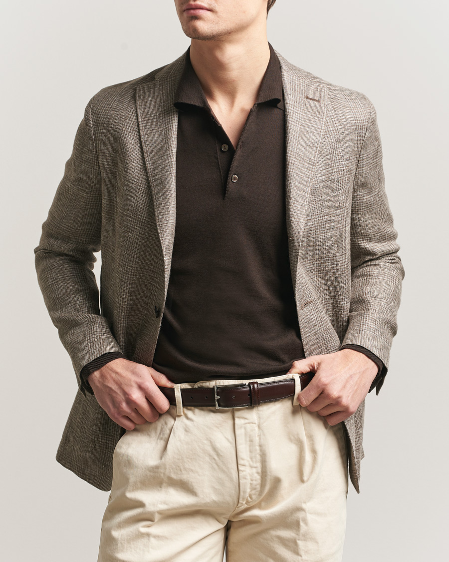 Herr | Kavajer | Boglioli | K Jacket Prince Of Wales Blazer Taupe