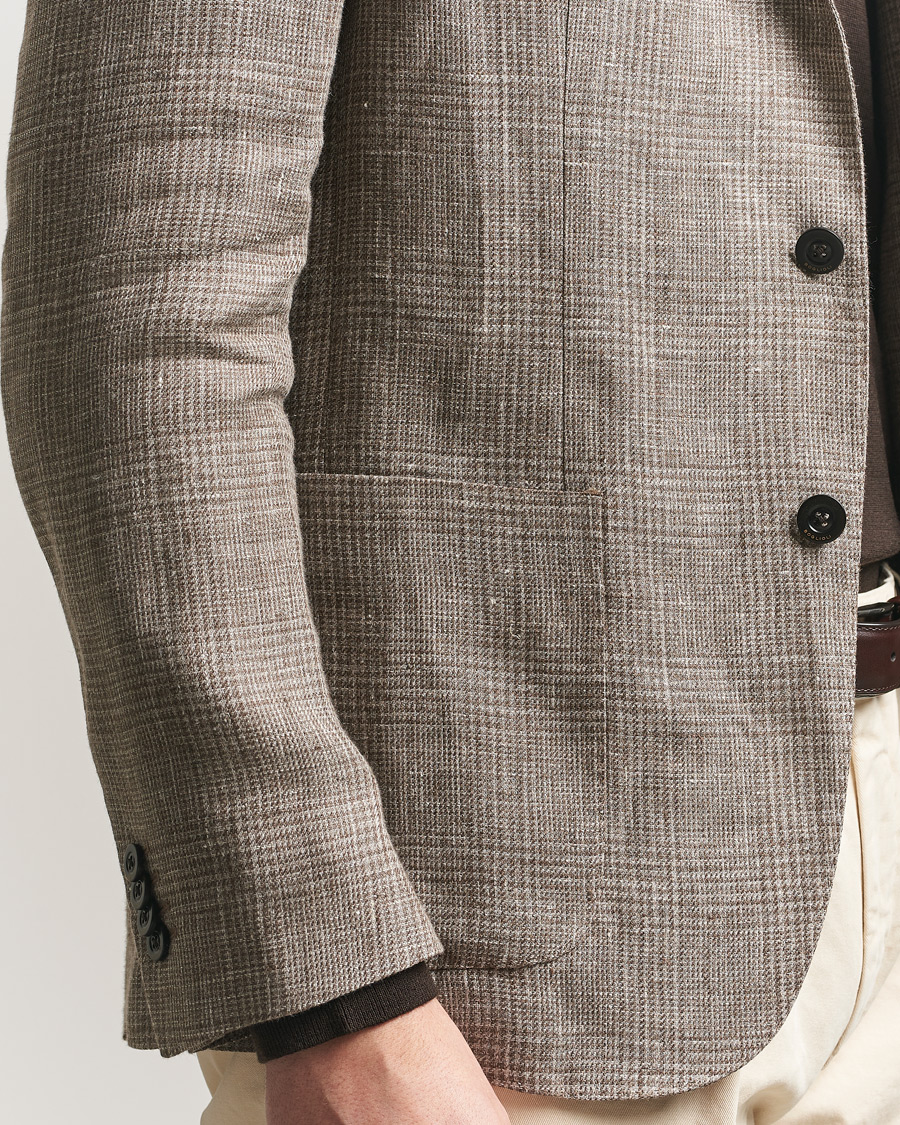 Herr | Kavajer | Boglioli | K Jacket Prince Of Wales Blazer Taupe