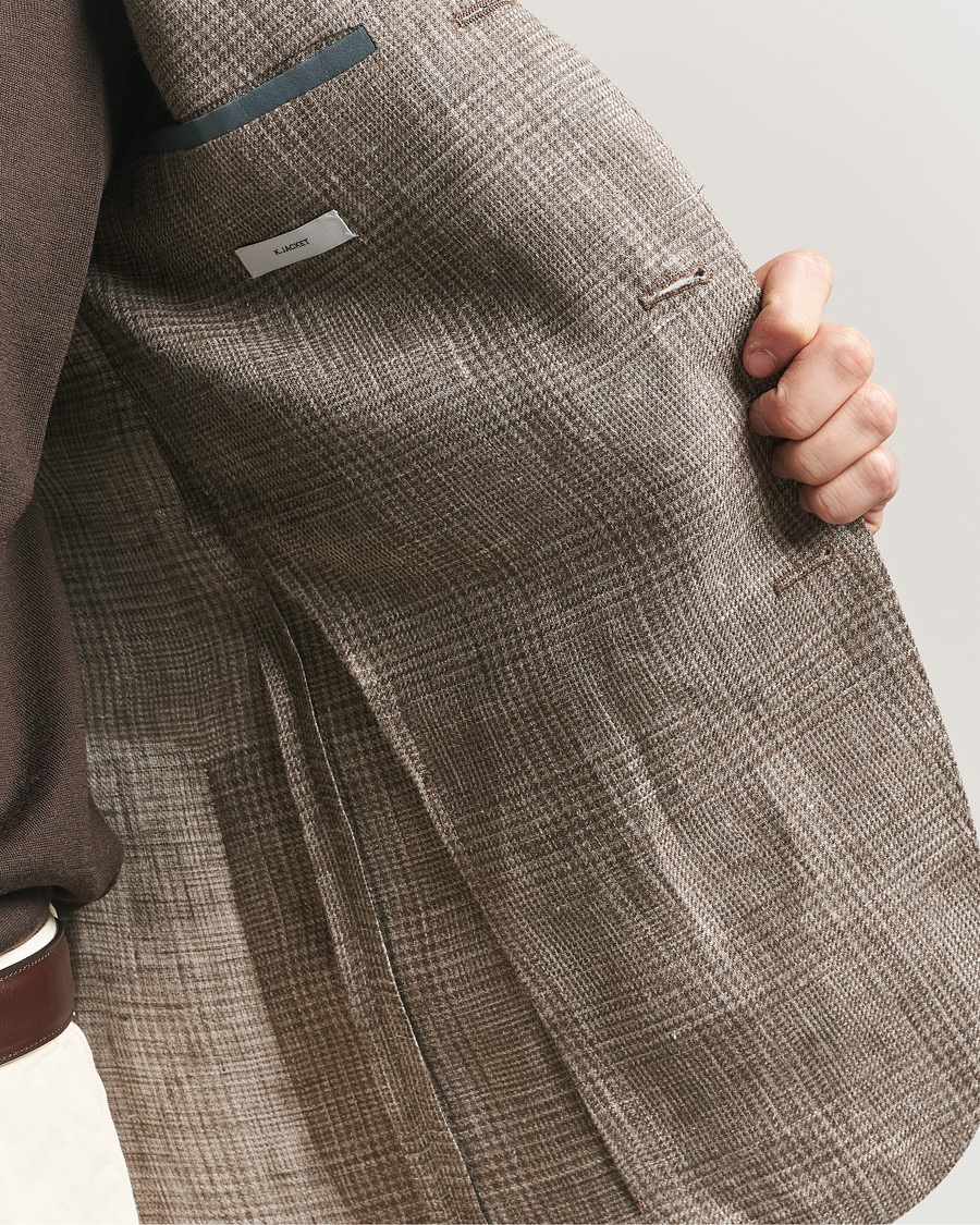 Herr | Kavajer | Boglioli | K Jacket Prince Of Wales Blazer Taupe