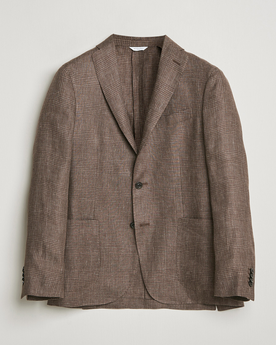 Herr | Kavajer | Boglioli | K Jacket Prince Of Wales Blazer Dark Brown