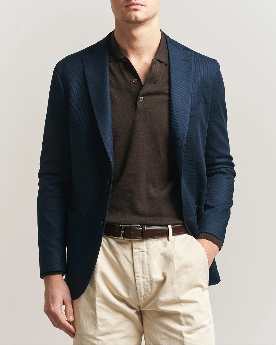 Herr | Kavajer | Boglioli | K Jacket Jersey Blazer Navy