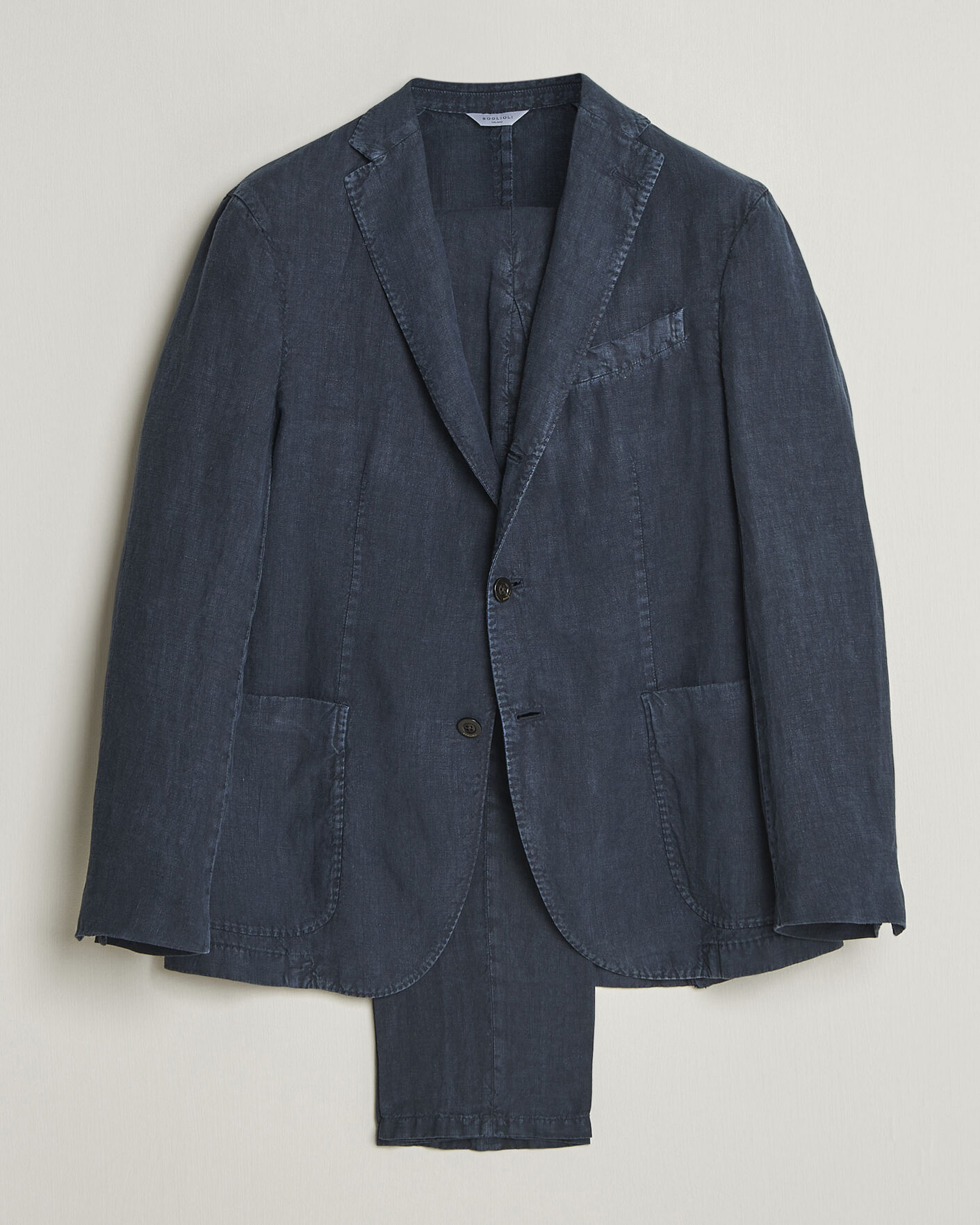Herr | Kostymer | Boglioli | K Jacket Linen Suit Navy