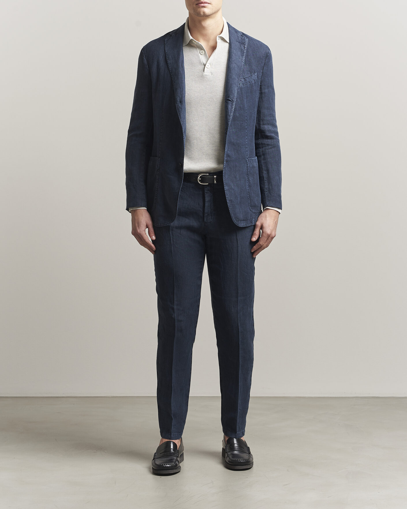 Herr | Kostymer | Boglioli | K Jacket Linen Suit Navy