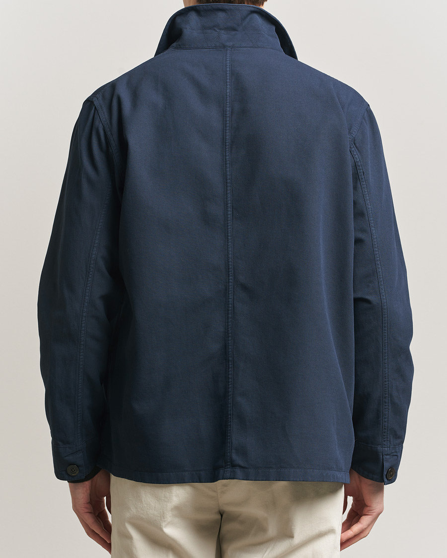 Herr | Jackor | Boglioli | Cotton Gabardine Work Jacket Navy