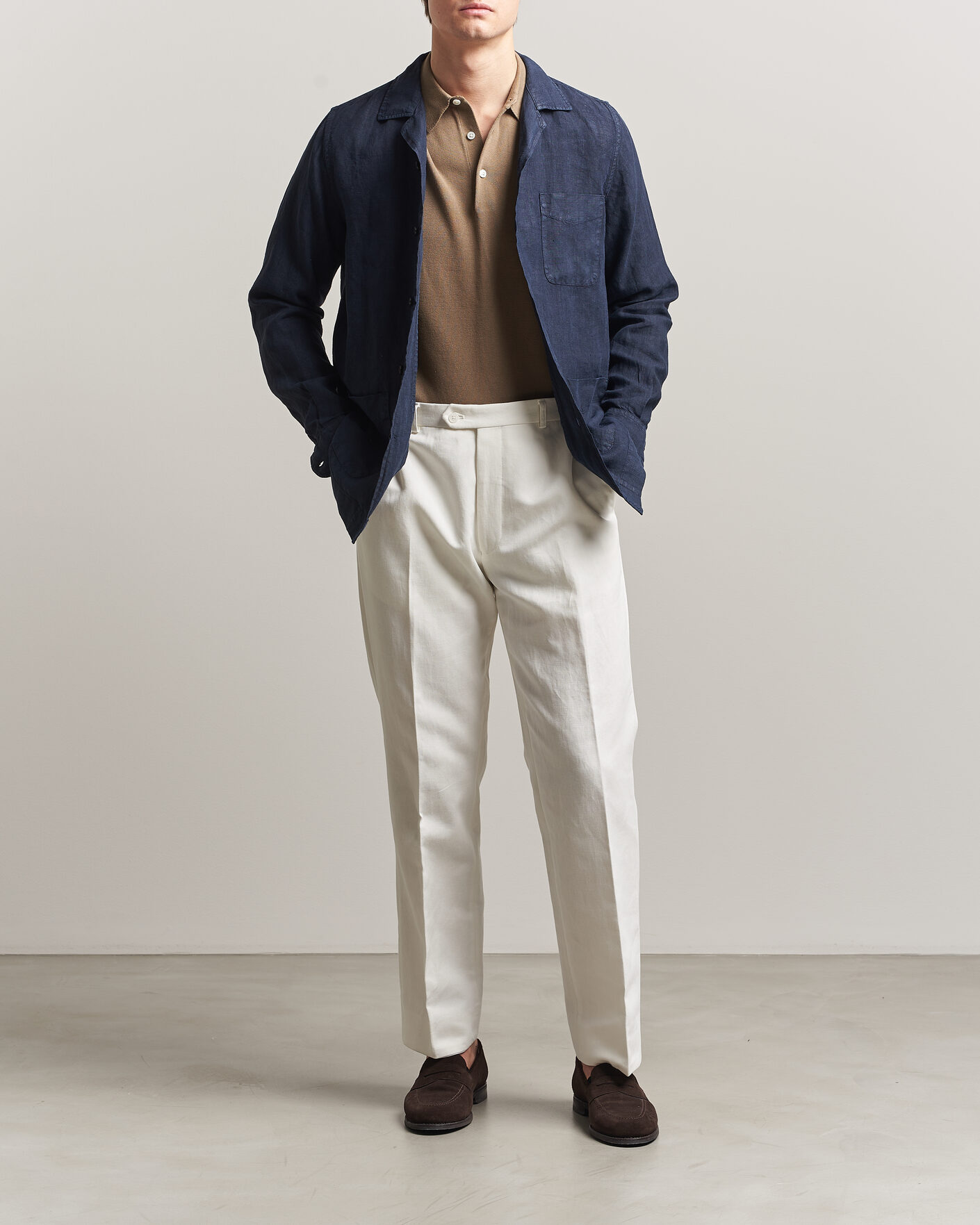 Herr | Jackor | Boglioli | Linen Painter Jacket Navy